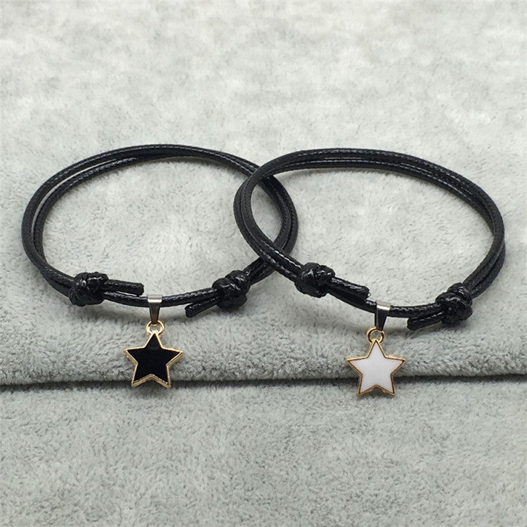 Simple couple of oil dripping star bracelet