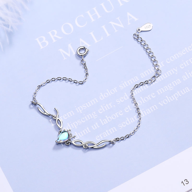 Multicolored moonstone niche cold wind bracelet
