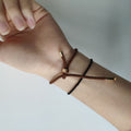 Simple contrasting wild cotton rope bracelet