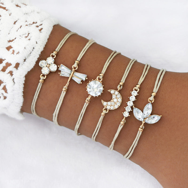 Alloy geometric plating bracelet