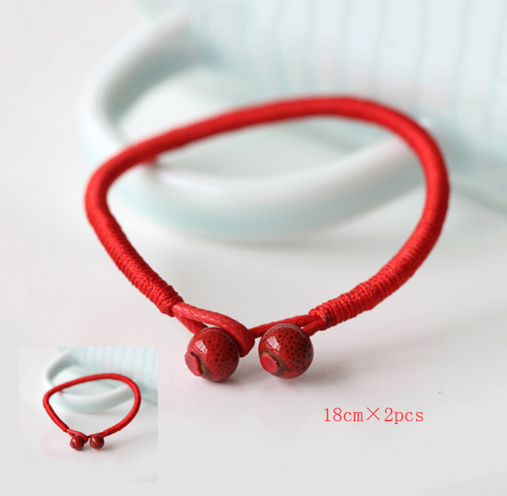 Year red rope bracelet men and women transfer safe ceramic handmade jewelry bracelet ethnic style