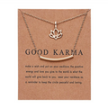 New hot star paper card necklace series Multi-set diamond pendant clavicle chain Women's personalized jewelry wholesale