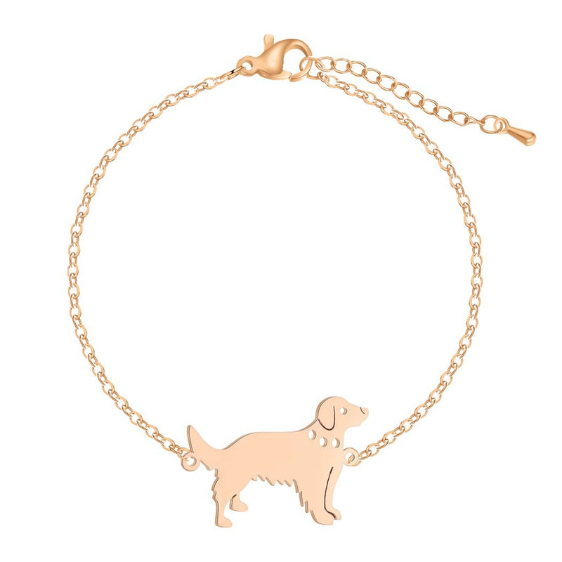 Cute Pug Pendant Stainless Steel Bracelet