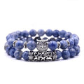 Natural Stone Intuitive Owl Bracelet
