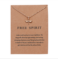 New hot star paper card necklace series Multi-set diamond pendant clavicle chain Women's personalized jewelry wholesale