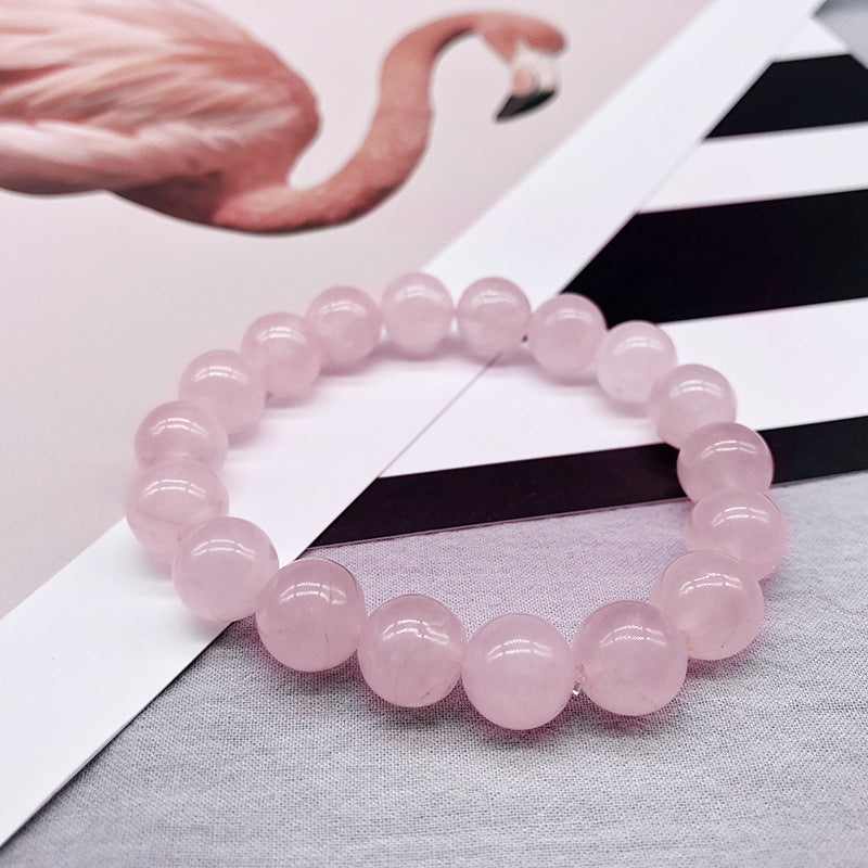 Natural Pink Powder Crystal Gemstone Bracelet