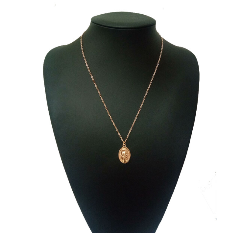 Alloy Lady Virgin Pattern Multilayer Necklace