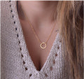 Collar de Gargantilla Simple de alta calidad de Color dorado con colgante Lariat con personalidad Casual de moda de 2016