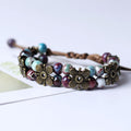 Four-leaf clover hand-woven bead chain