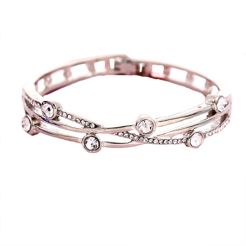 Cross full diamond ladies bracelet