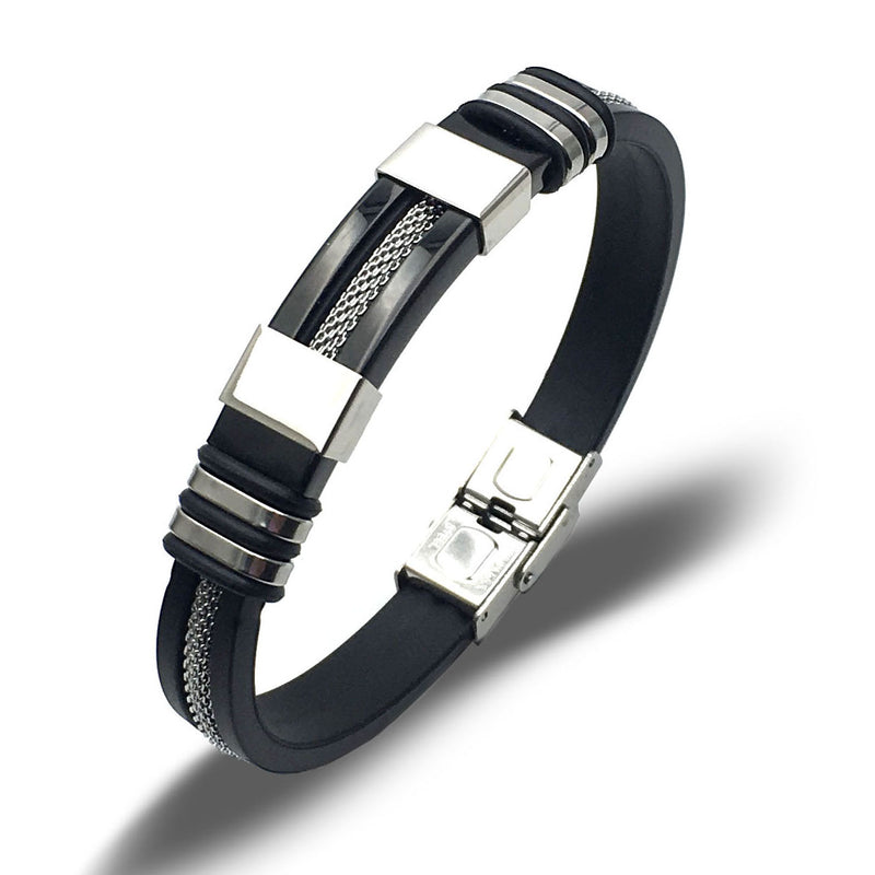 Titanium steel silicone bracelet