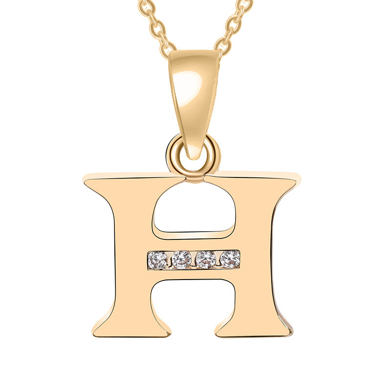 Europe and the United States 26 English alphabet fashion high-grade diamond necklace accessories