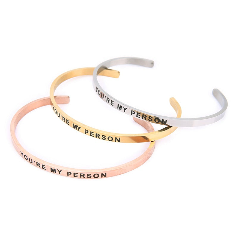 YOU'RE MY PERSON Lettering Bracelet