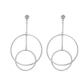 Hollow metal circle earrings