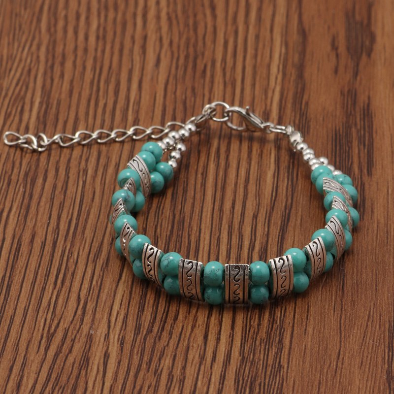 Ethnic necklace turquoise bracelet