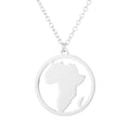 Stainless Steel South Africa Map Necklace