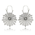 Hollow spider web earrings