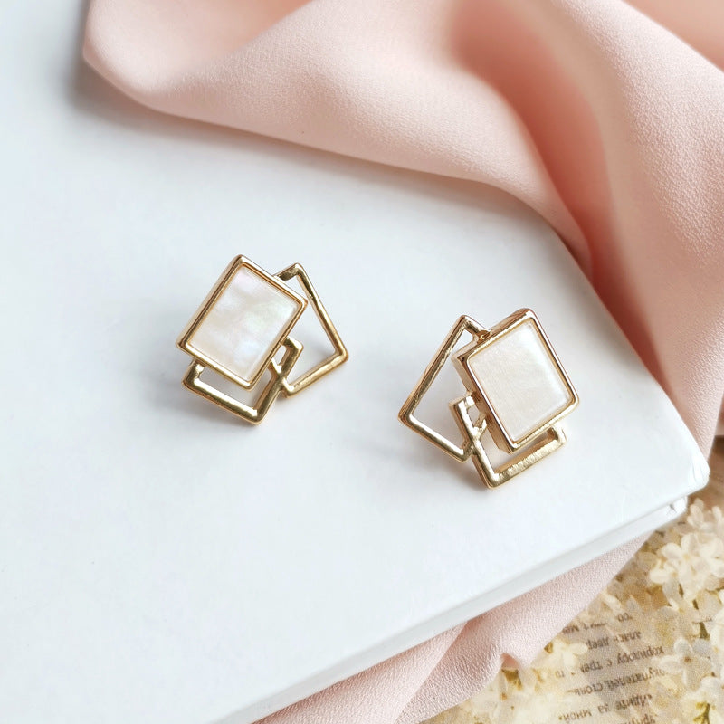 S925 Silver Needle Simple Geometric Earrings