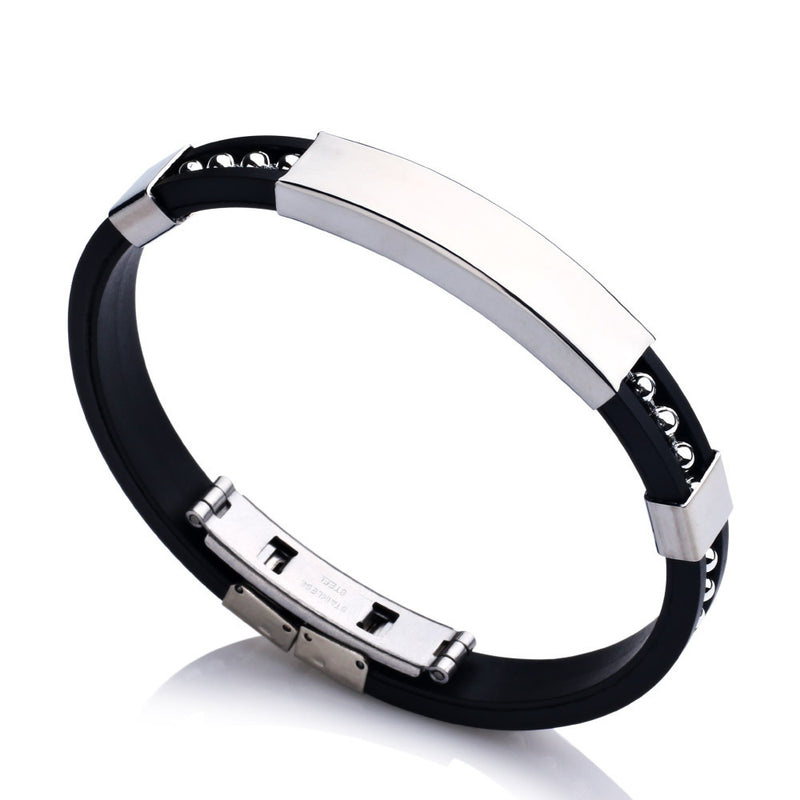 Simple Stainless Steel Men's Bracelet Trendy Jewelry