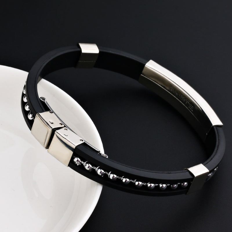 Simple Stainless Steel Men's Bracelet Trendy Jewelry