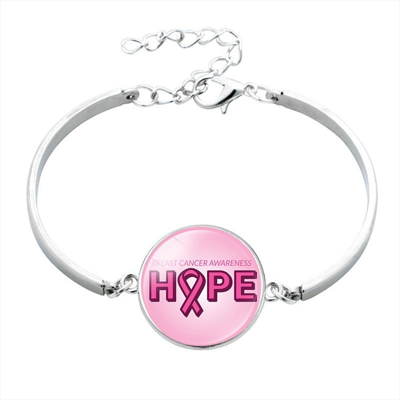 Trendy Pink Robin Breast Cancer Bracelet Jewelry Multi Cancer Awareness Bracelets
