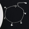 Fashion Glossy Small Butterfly Round Bead Bracelet