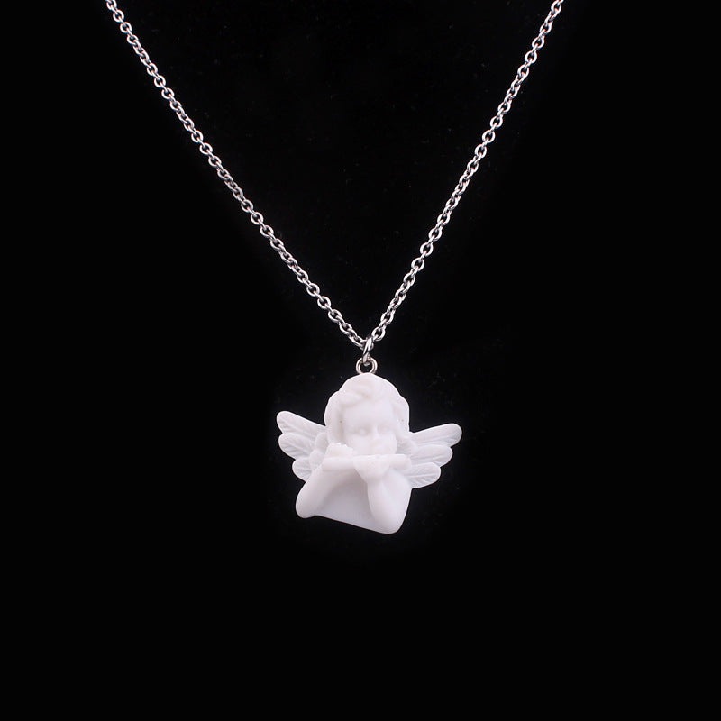 Net Red Cupid Pendant Jade Resin Eros Necklace