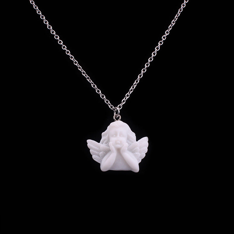 Net Red Cupid Pendant Jade Resin Eros Necklace