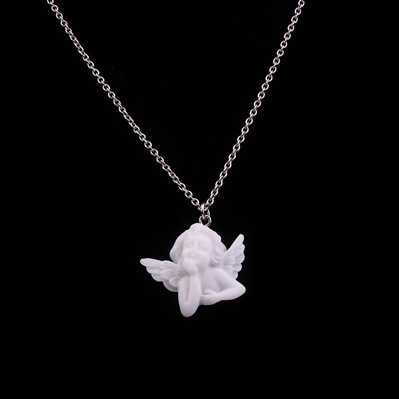 Net Red Cupid Pendant Jade Resin Eros Necklace