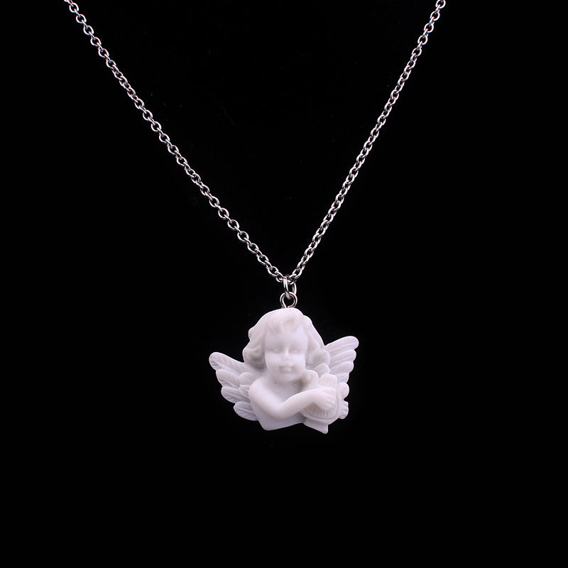 Net Red Cupid Pendant Jade Resin Eros Necklace