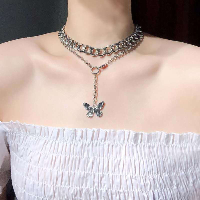 European and American Butterfly Necklace Female Clavicle Chain