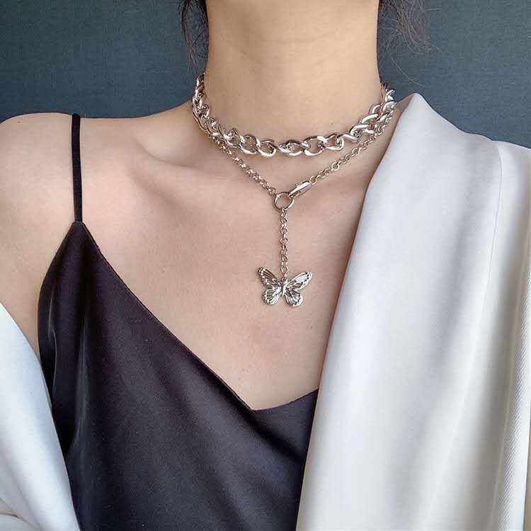 European and American Butterfly Necklace Female Clavicle Chain