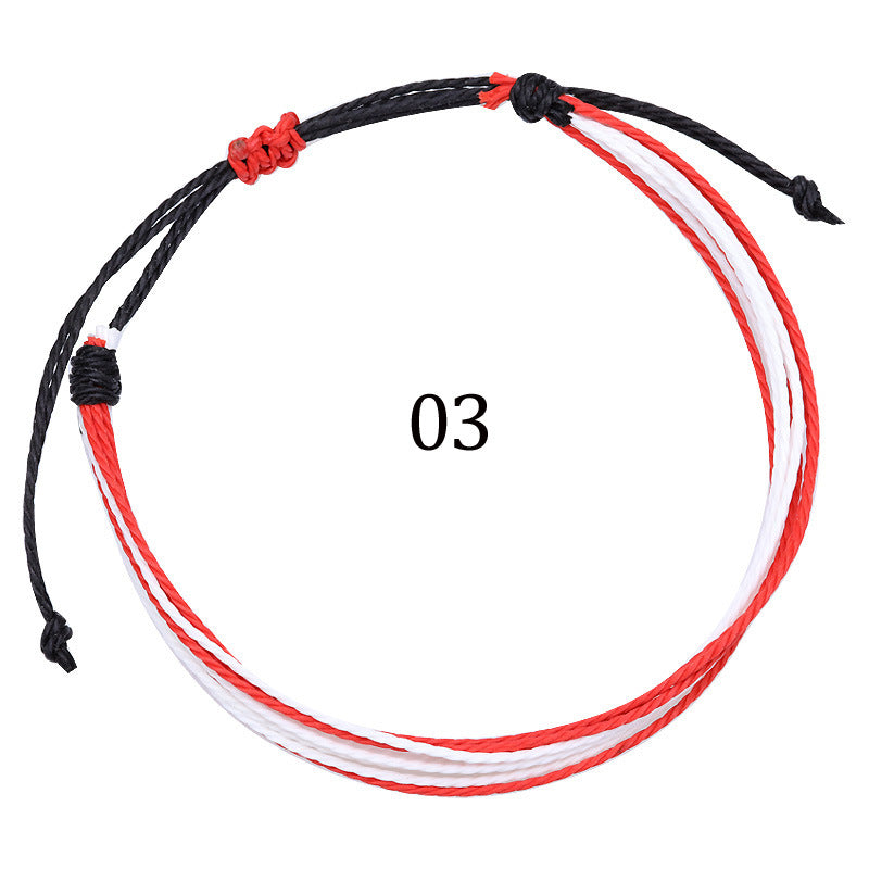 Hand-Woven Bracelet Multi-Color Rope Braid Friendship Bracelet