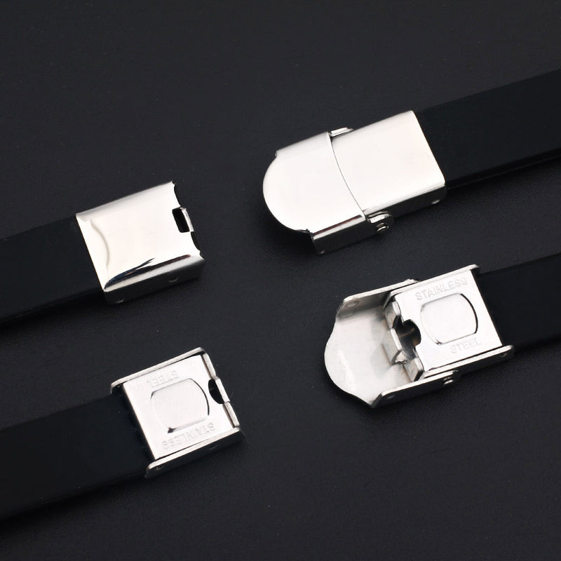 European And American Popular Single Product Stainless Steel Leather Smooth Bracelet