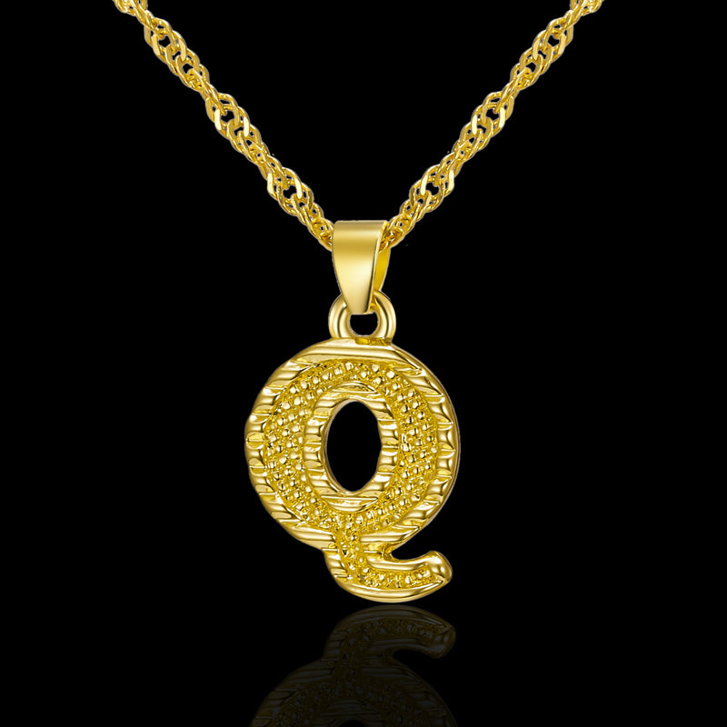 Creative 26 English Alphabet Pendant Necklace All-Match Item