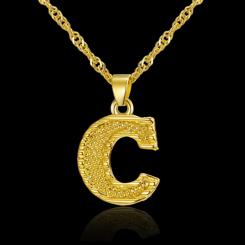 Creative 26 English Alphabet Pendant Necklace All-Match Item