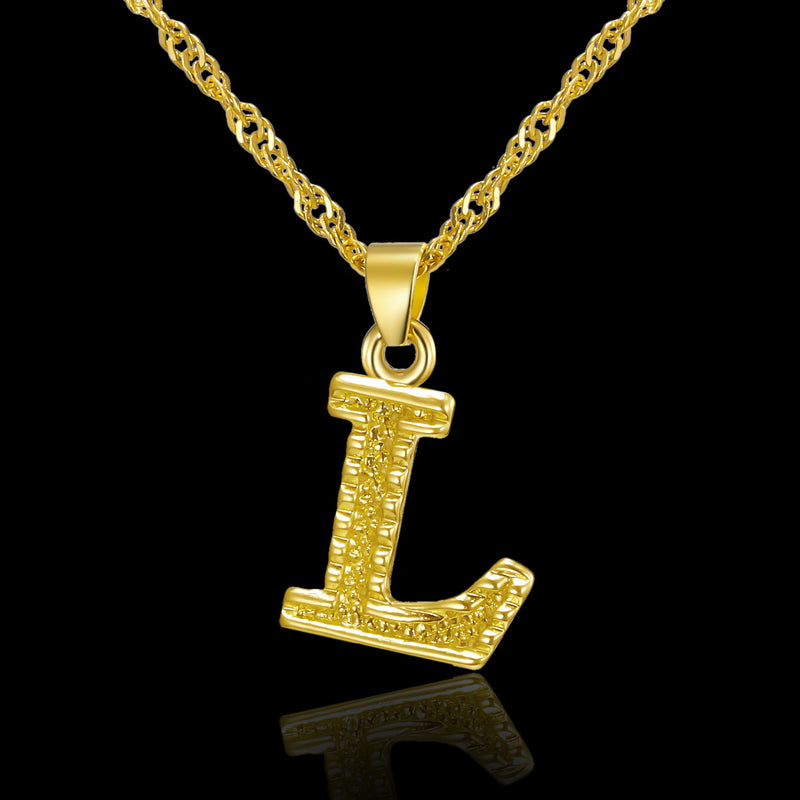 Creative 26 English Alphabet Pendant Necklace All-Match Item