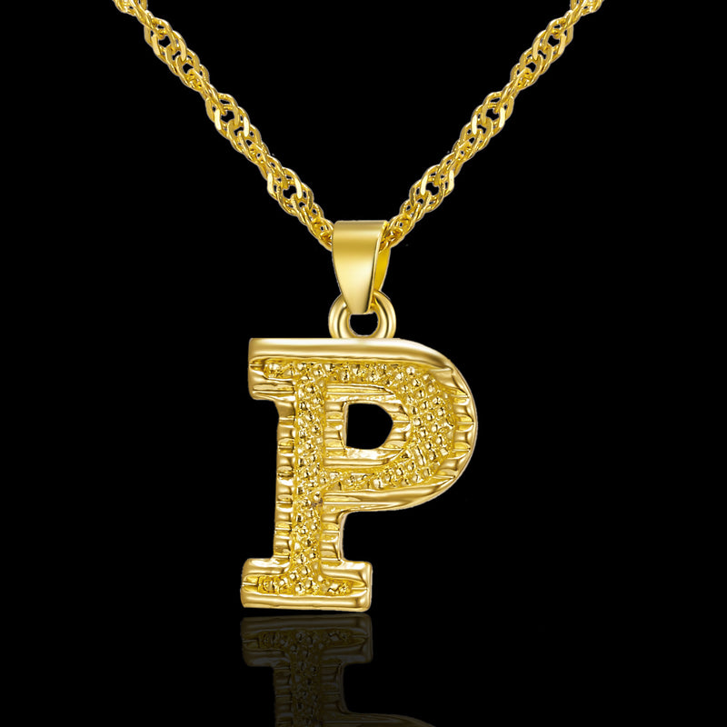 Creative 26 English Alphabet Pendant Necklace All-Match Item