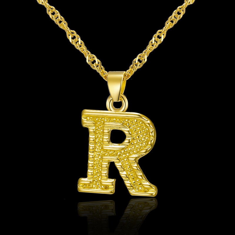 Creative 26 English Alphabet Pendant Necklace All-Match Item