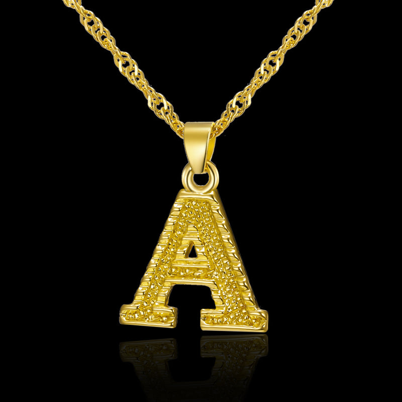 Creative 26 English Alphabet Pendant Necklace All-Match Item