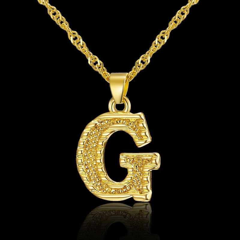 Creative 26 English Alphabet Pendant Necklace All-Match Item