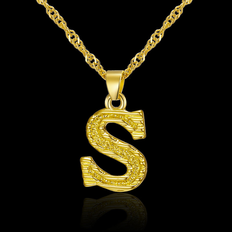 Creative 26 English Alphabet Pendant Necklace All-Match Item