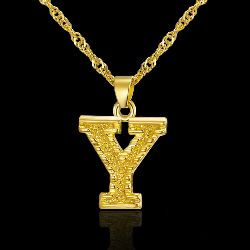 Creative 26 English Alphabet Pendant Necklace All-Match Item