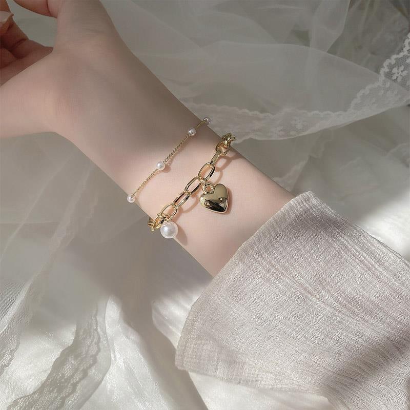 Double Love,  Vintage Pearl Bracelet