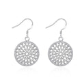 Simple Round Shape Silver Round Bag Earrings