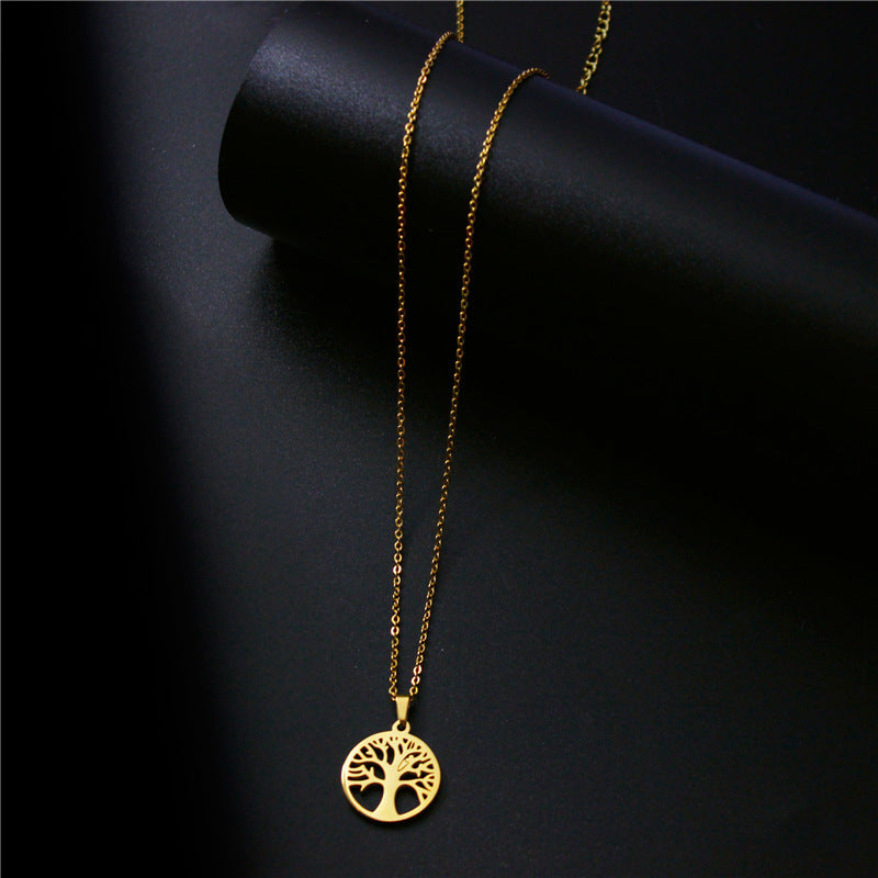 Simple And Versatile Three-Dimensional Hollow Transport Tree of Life Necklace
