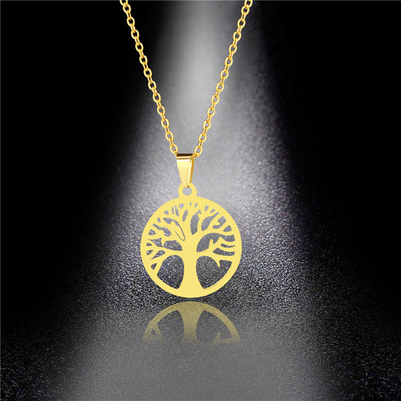 Simple And Versatile Three-Dimensional Hollow Transport Tree of Life Necklace