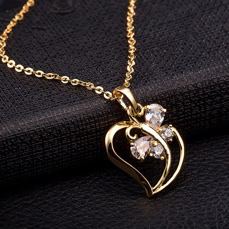 Zircon pendant fashion heart-shaped pendant