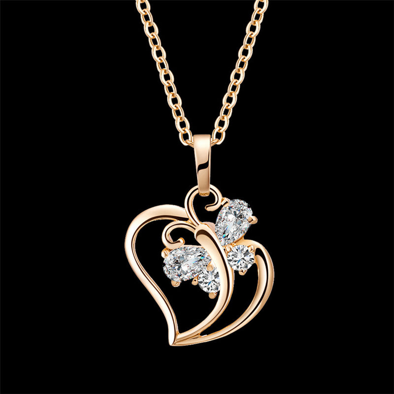 Zircon pendant fashion heart-shaped pendant