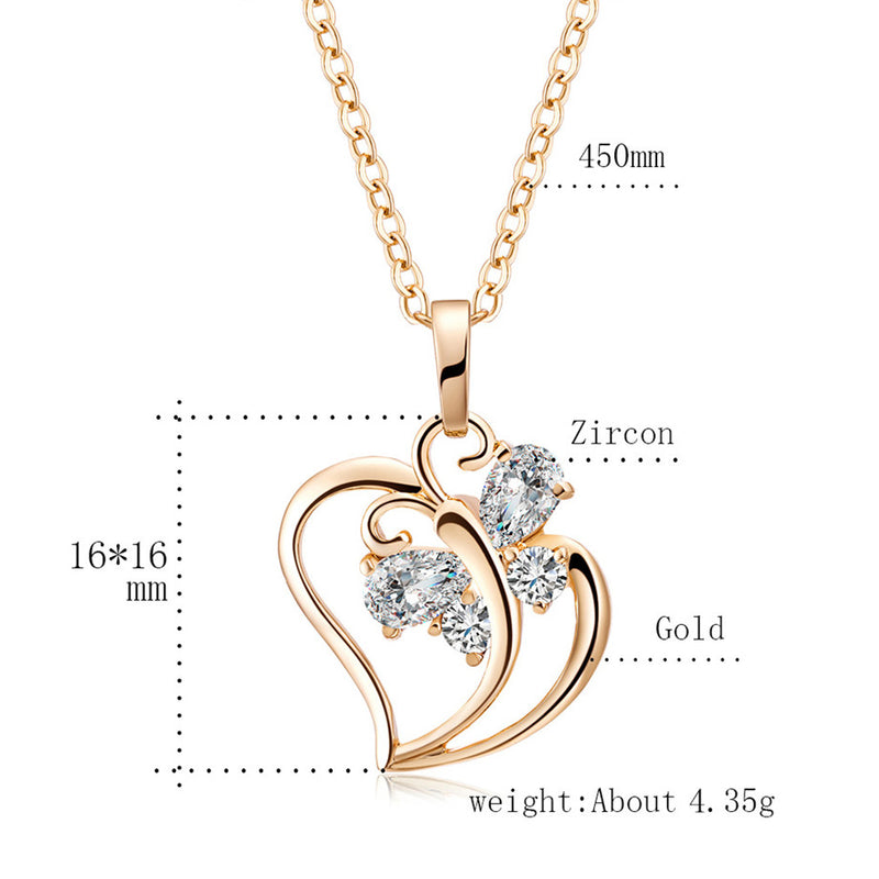 Zircon pendant fashion heart-shaped pendant